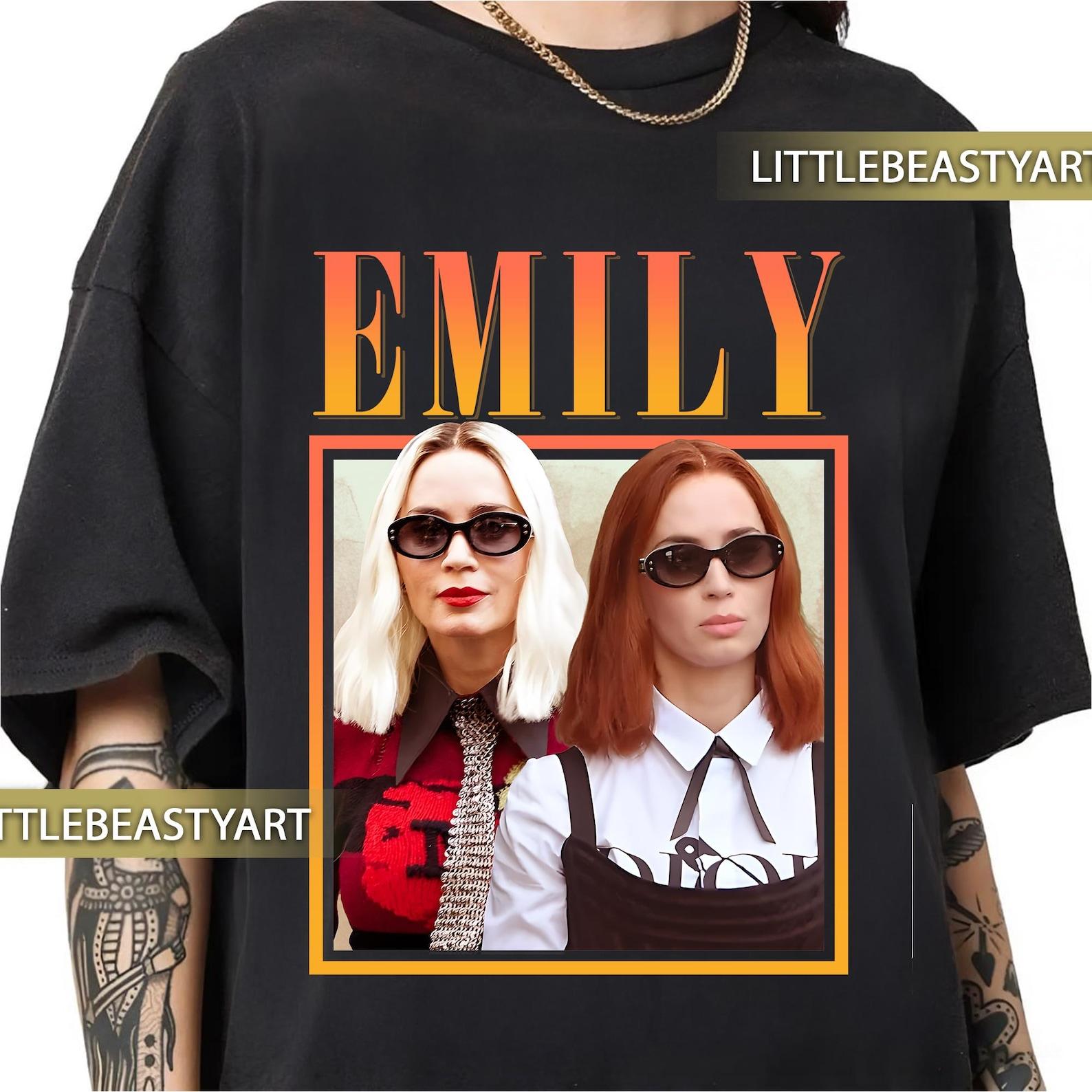 Emily Blunt as Emily retro vintage Rap Tee shirt 4XL