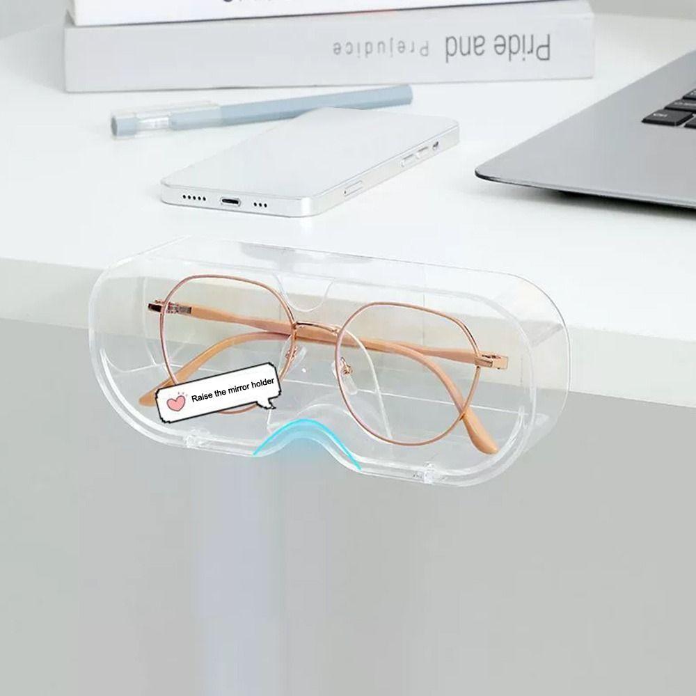 Punch-free Sun-glasses Display Holder Wall Mounted Eyewear Storage Box  Desktop Bathroom Bedroom