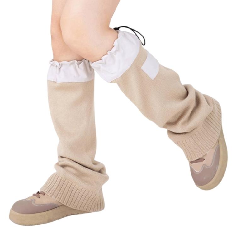 Harajuku Leg Covers with Adjustable Drawstring Punk Grunge Baggy Footless Socks Leg Warmers Gaiters Streetwear for Women
