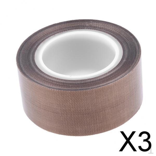 3x 10M / Roll PTFE Fabric Tape Glass Insulation Tapes 260 ℃