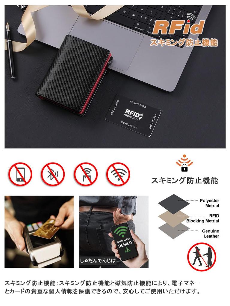 GSG Carbon Leather Bifold Popular Brand Large 19 Card Zippered Coin Foldable Perfect Gift for Model 22088 Men's Wallet, Leather, Capacity, Slots,