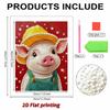 Handmade DIY Pearl Painting Cute Little Pig Theme Bedroom Living Room Frameless Diy Handmade Sticky Diamond Creative Canvas Painting