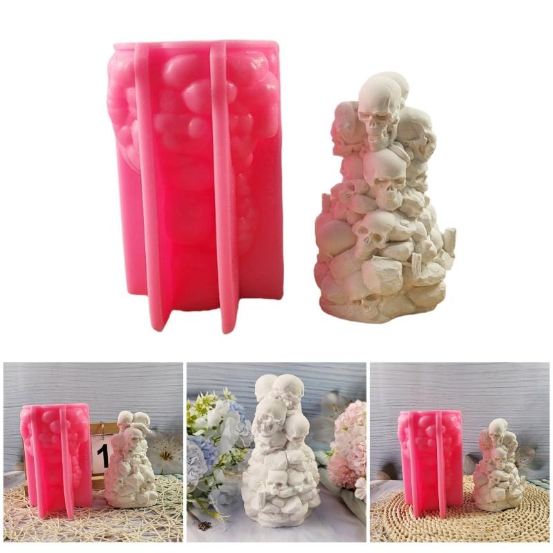 Halloween Skull Silicone Molds Silicone Concrete Cement Mould for Epoxy Resin, Plaster Decoration, Halloween Present