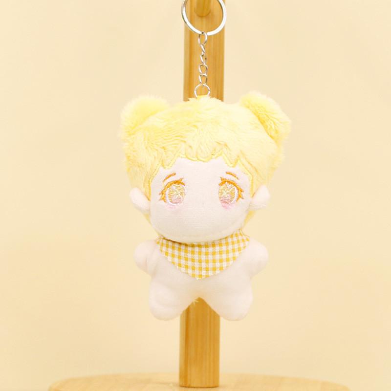 Adorable Plush Toy Keychain Soft Cotton Doll Cute Character Bag Charm For Couples