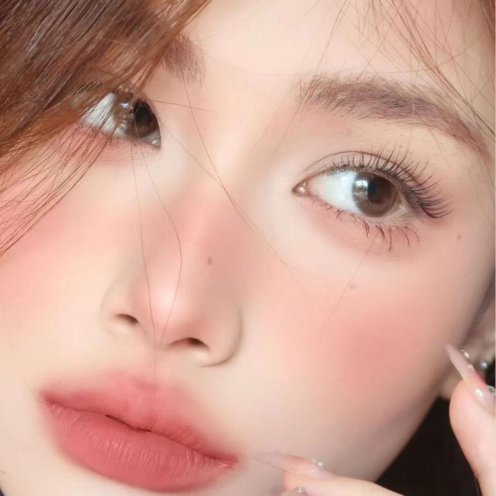 Monochrome Blush Rouge Brightening Matte Nude Makeup Natural Good Temperament Highlight Repair Three-dimensional Eyeshadow Makeup