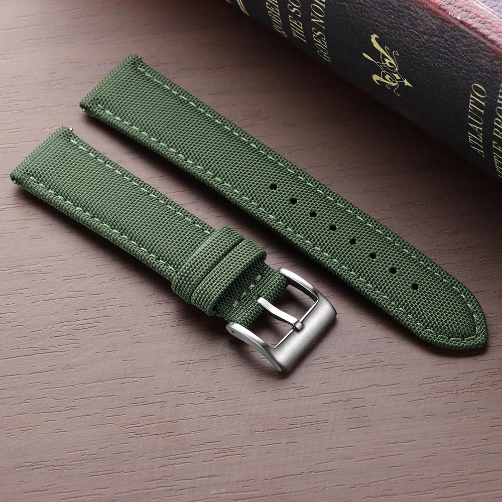 20mm 22mm Waterproof Sailcloth Watch Strap Two-Sided Nylon Watchband Quick Release Band Sport Belt for Casio for Seiko for Men