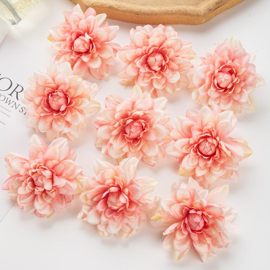 5/10Pcs Artificial Flowers Silk Chrysanthemum DIY Gifts Box Scrapbook Wedding Arch Home Garden Decor Christmas Wreaths Clearance