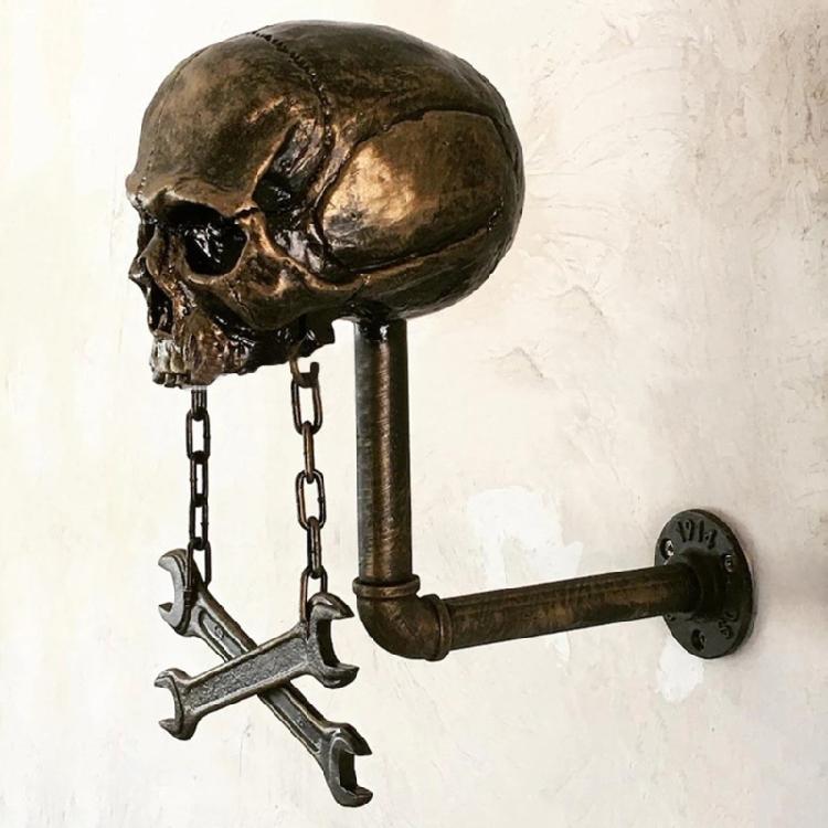 Stojak na kask w kształcie czaszki Uchwyt na kask motocyklowy Ścienny Stojak na płaszcz