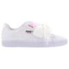 Puma Basket Heart Lightweight Low Top Skateboard Shoes Womens White 364817-02