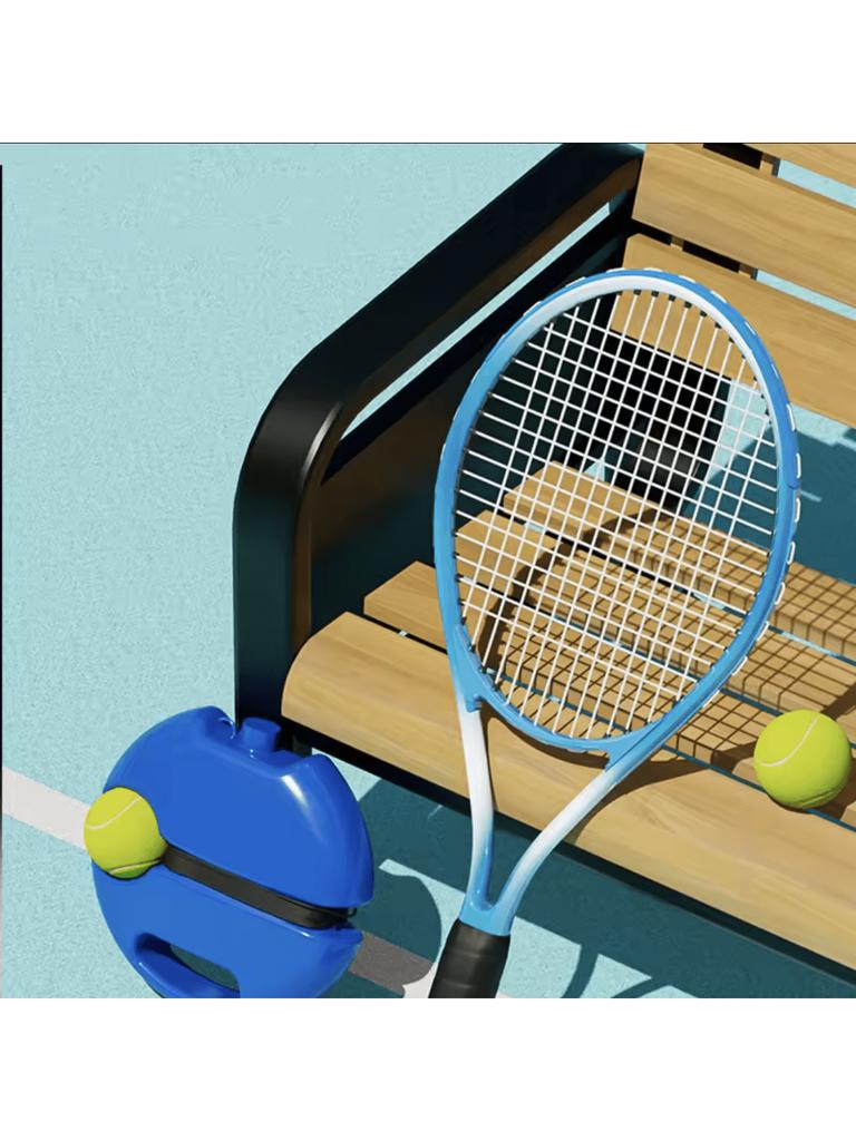 1 Set Tennis Trainer With Tennis Bounce Ball And Practice Ropes, Suitable For Indoor Outdoor Tennis Training