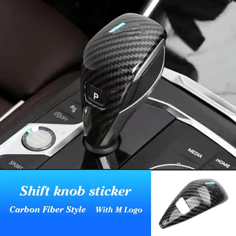 For BMW F40 F44 G42 G20 G21 X3 G01 X4 G02 G29 G22 G23 G26 1pcs ABS Trim Handle Sticker Carbon Fiber Gear Shift Knob Cover