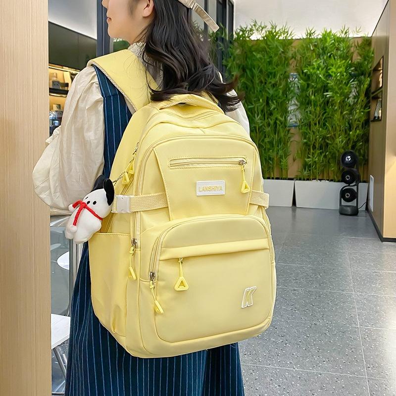 Schoolbag new Japanese and Korean ins style class backpack women's large-capacity leisure travel backpack Chinese college student nylon schoolbag