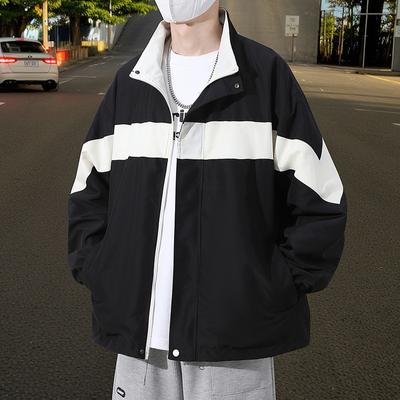 Double-sided Men's Spring and Autumn New Loose American Trendy Brand Windproof and Waterproof Men's Bomber Jacket