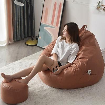 Waterproof Lazy Sofa Bean Bag Stain-resistant Wear-resistant Bean Bag Chair Sofa Cover Removable with Handle and Pocket