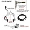 Easy Installation Bicycle Caliper Brake Set Silver C Brake Caliper Bike Brake Kit  Bike Repair