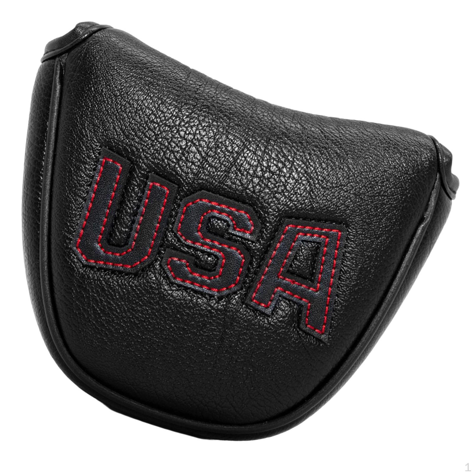 Durable Waterproof PU Golf Mallet Putter Head Cover Headcover Accessories B