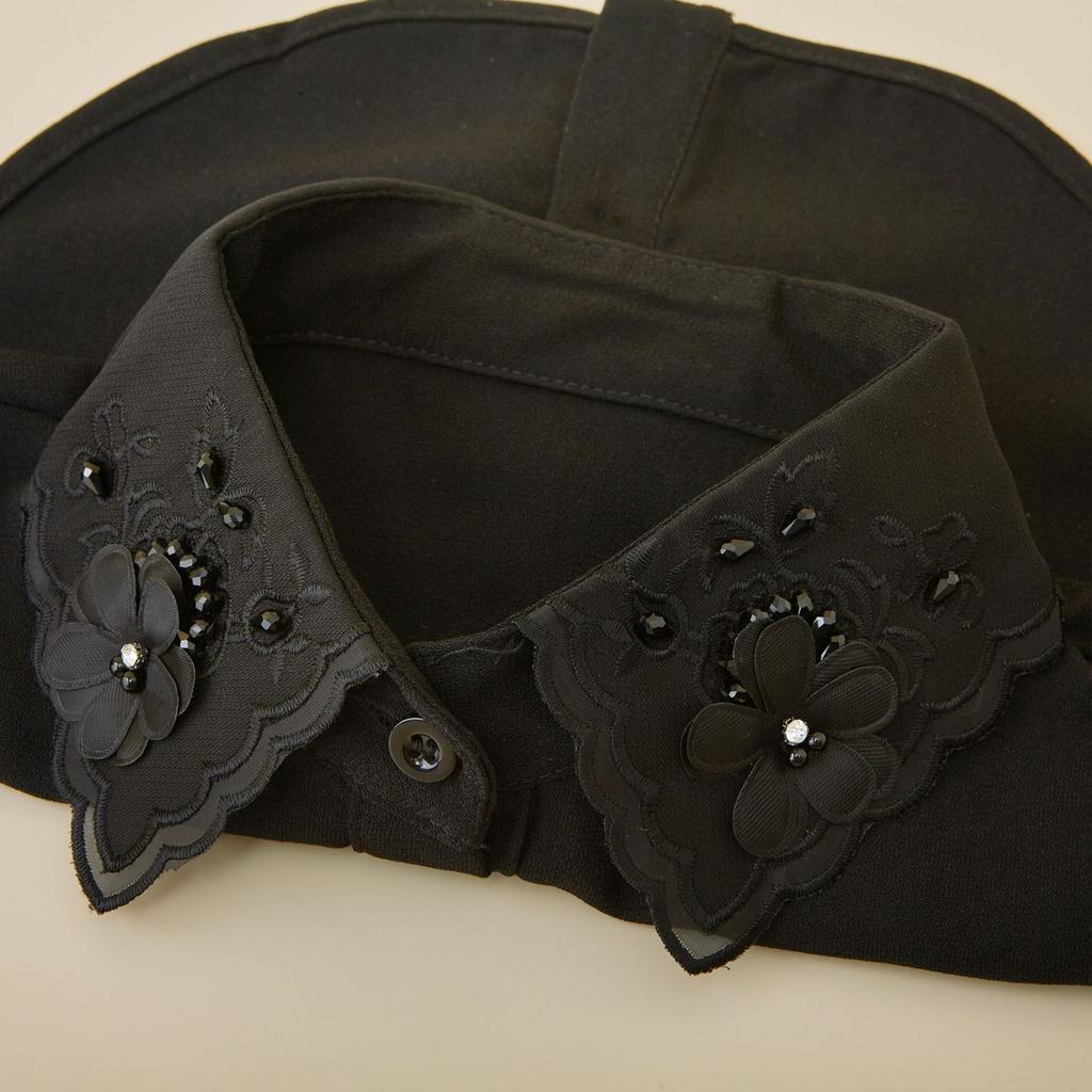 Luxury Floral Shirt Detachable Collar for Womens Double Lapel Neckwear Decorative Fake Collar Women's Clothing Accessories