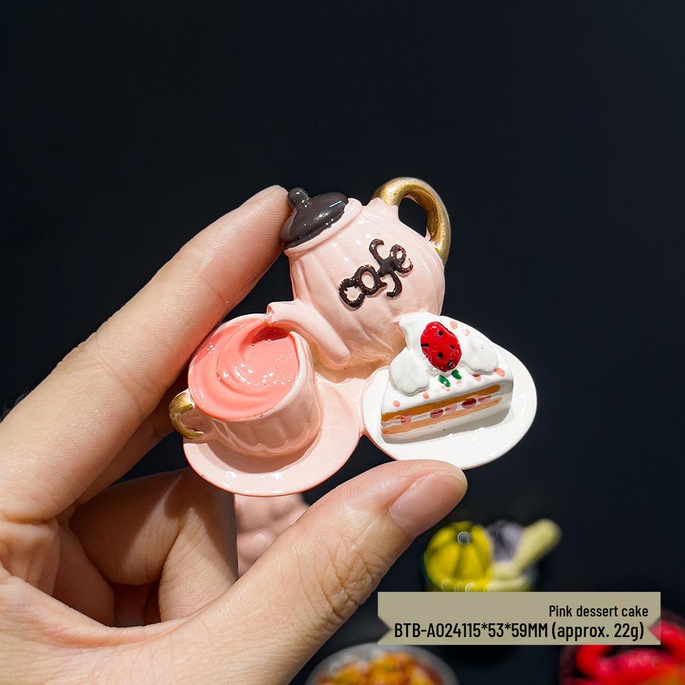3D Cartoon Ice Cream Cone Cake Refrigerator Magnet Toy Decoration Accessories