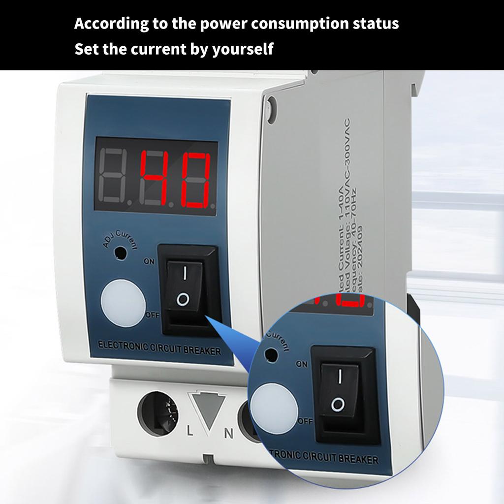 40A Adjustable Current Limiter Insulated Current Control Device Electrical Equipment Safety for Electrical Safety