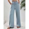 Women's Casual Comfortable Wide Leg Long Pants Solid Color Versatile