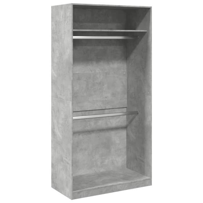 VidaXL Wardrobe Concrete Grey 100x50x200 Cm Chipboard, Storage Cabinet, Wardrobe Organizer, Cabinet, Closet, 3307804