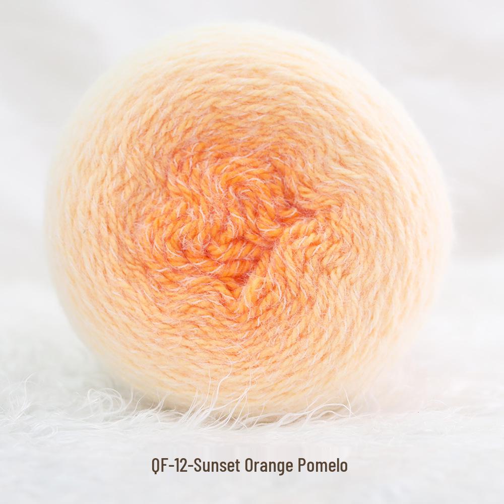 Gradient Long Pile Yarn Cake for Hand-knitting: Scarf, Clothing, Bouquets, and Seven-Star Blanket Materials
