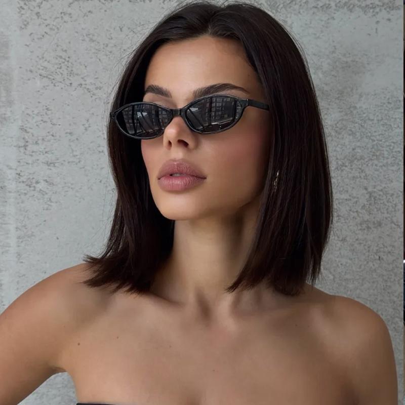 Protective Glasses 3pcs New Fashion Small Frame Oval Sunglasses Female Simple Style UV400 Glasses Colorful Lens Sun Glasses