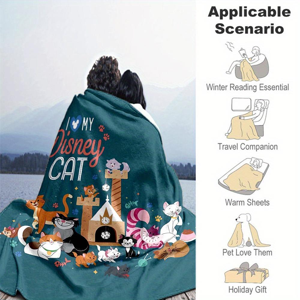 1pc, Disney Aristocats Blanket Soft Throw for Room Decor, Perfect Gift for Family and Friend, Living Room, Travel, Camping