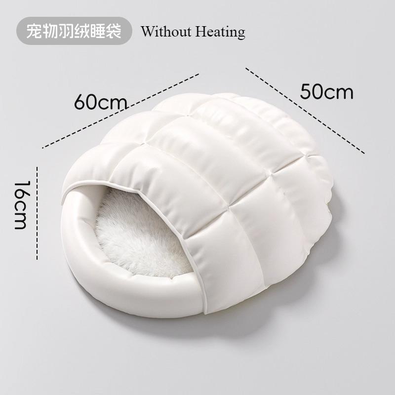 

Electric Heated Cat House Enclosed Warm Thermostat Kitten Bed Winter Proof Heated Pet Pad Plush Deluxe Heating Shelter for Cats