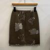 Elegant Old Money Heavy Embroidered Beaded Pencil Skirt - Quiet Luxury for Women