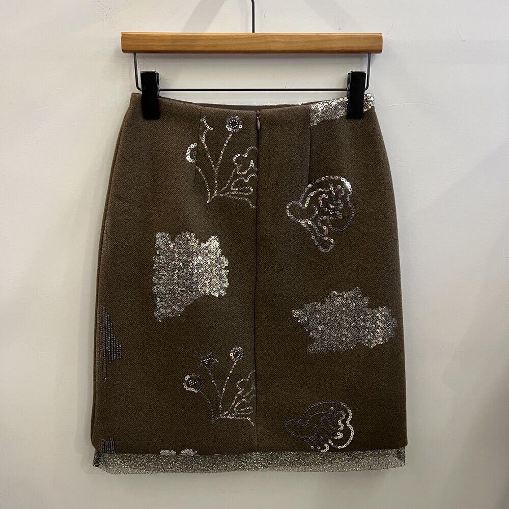 Elegant Old Money Heavy Embroidered Beaded Pencil Skirt - Quiet Luxury for Women