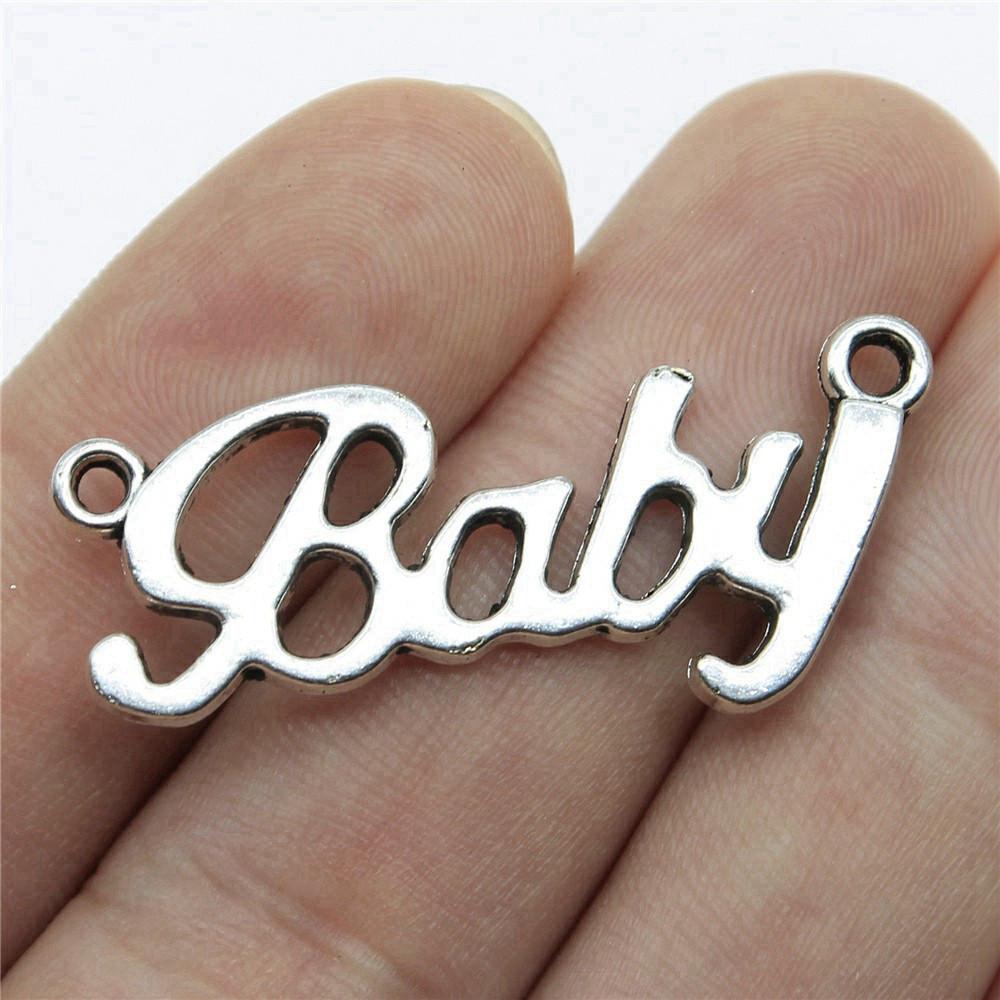 Letter Plate Connectors Alphabet A-Z Antique Bronze Zinc Alloy Jewelry Making Craft Parts DIY Connect Parts