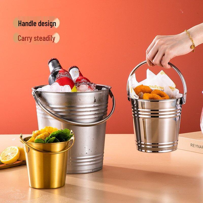 ZISIZ Stainless Steel Household Ice Bucket
