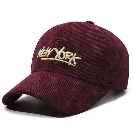Fashion Hat Fashion Corduroy Women's Winter Versatile Cold-proof Cap Show Face Small Windproof Riding Couple Baseball Cap