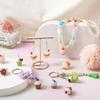 36Pcs Simulation Food Cupcake Charms 9 Styles Opaque Resin Pendant with Platinum Tone Loops for Jewelry Making DIY Craft Necklace Earring Key Chain