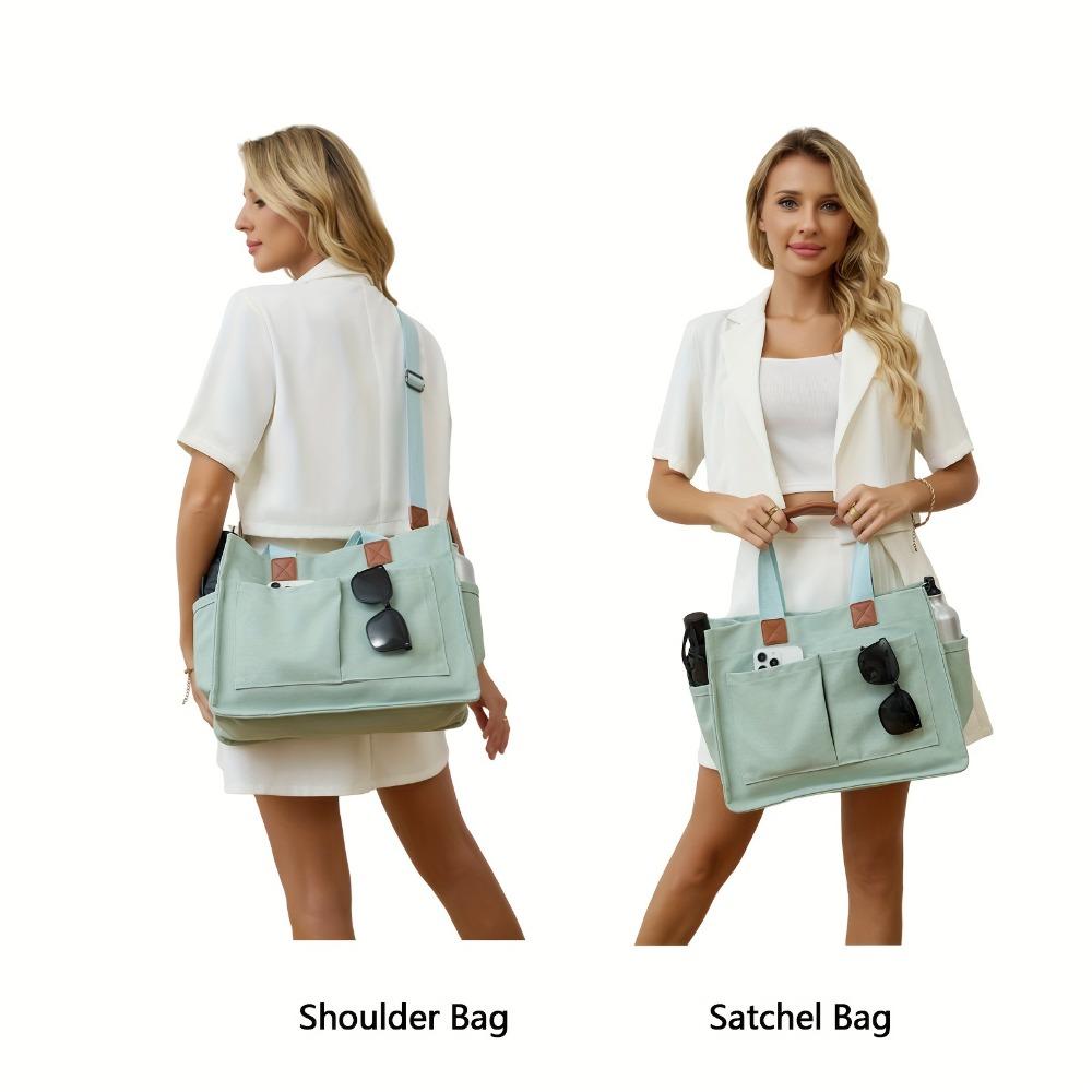 Borsa Tote in Tela da Donna di Grande Capacità per Uso Quotidiano
