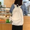 High-value schoolbag female ins style Korean version high school college student Japanese large-capacity backpack canvas simple backpack