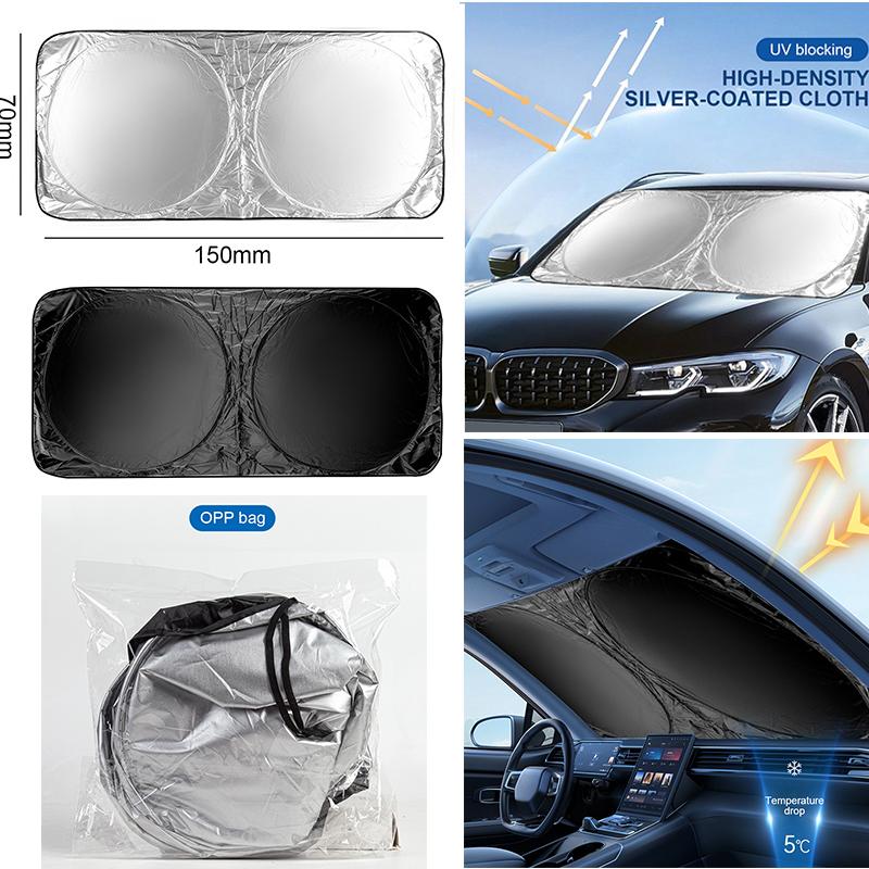 Foldable Car Sunshade Umbrella Summer Sun Interior Windshield Sun Shade Protector Parasol Protection Accessories For Shading