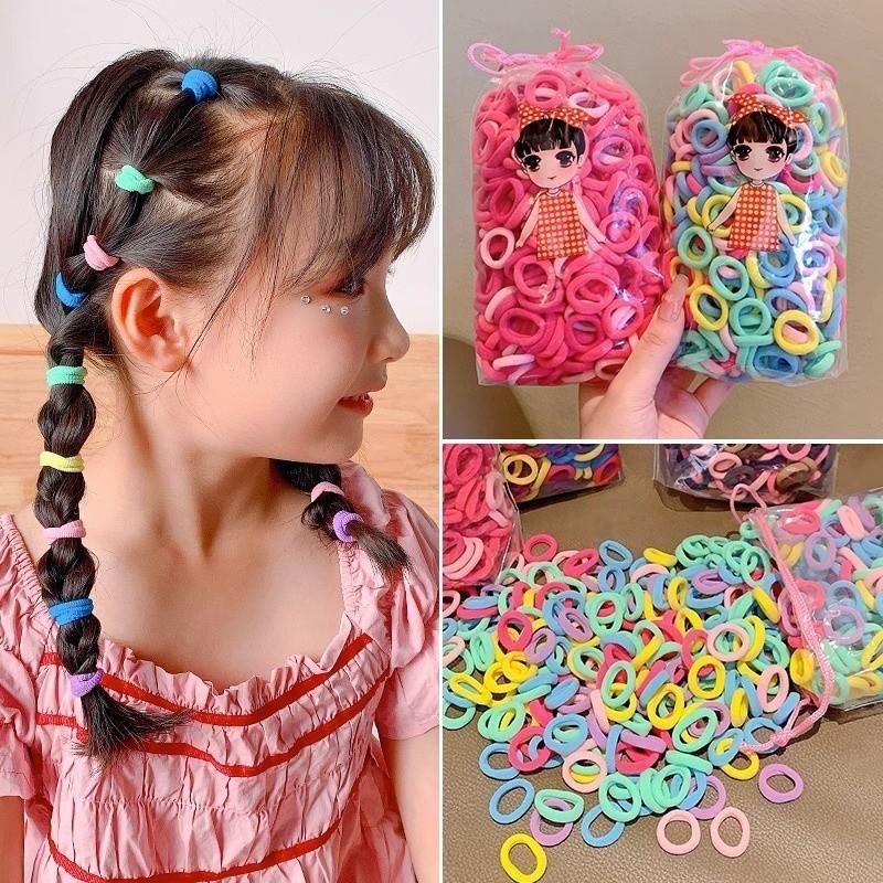 IF ME 780pcs/set Cute Hair Tie Hair Clip Set for Kids Colorful Star Flower Hairpin Rubber Children Hair Accessories