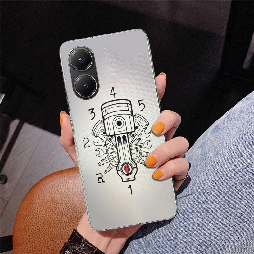 1N23456 Cool Motorcycle Phnoe Case for Xiaomi Poco X5 X6 X7 Pro X4 Gt F7 Ultra M8 M7 Redmi 15C 15 13C 13 12C 12 Unique Cover Coq