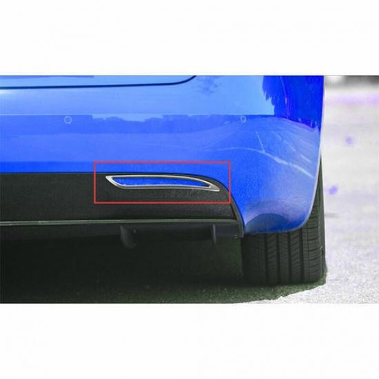 Chrome ABS Rear Fog Lamp Light Strip Trim 2PCS Fit For Tesla Model S 2012-