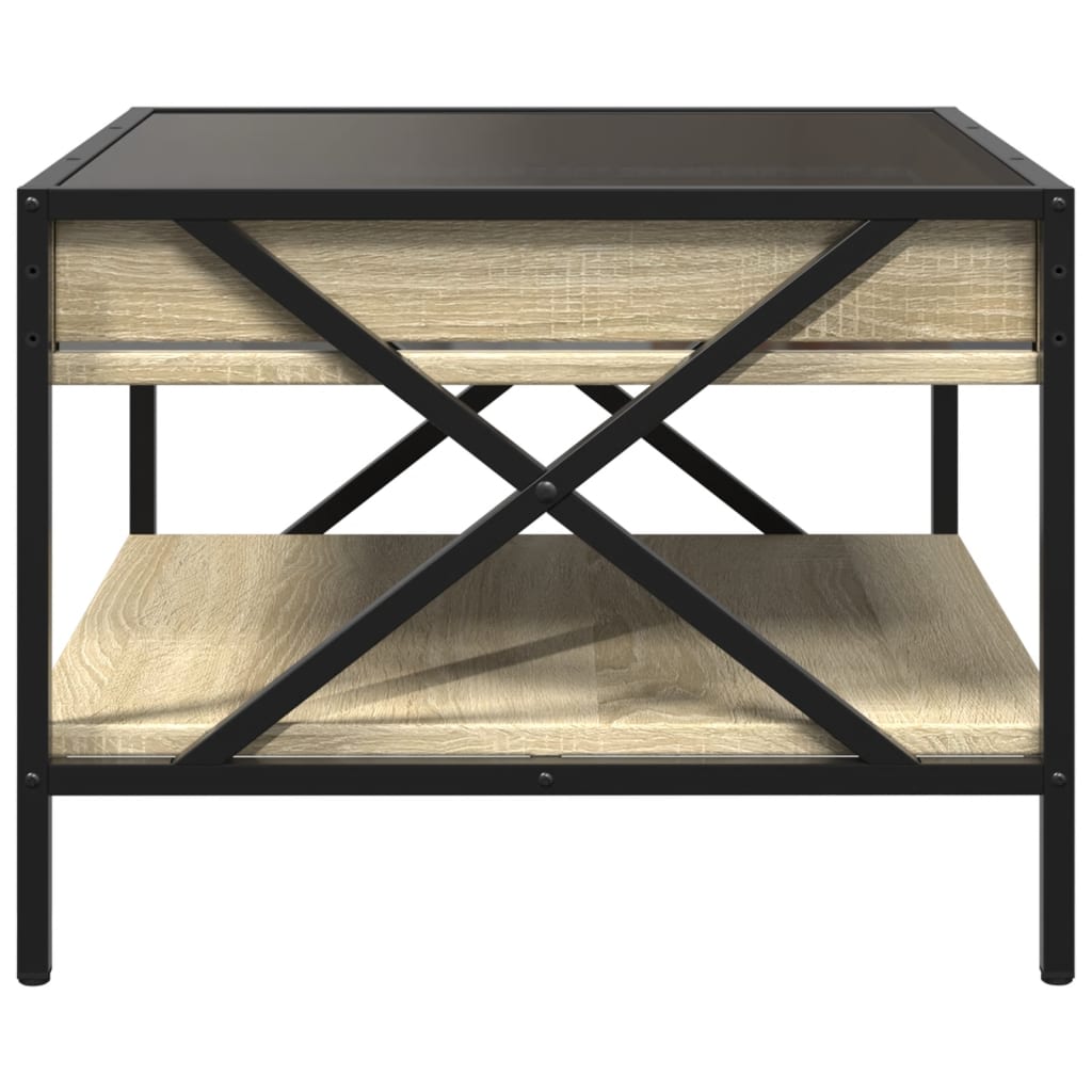 Infinity LED Coffee Table in Sonoma Oak 50x50x38 cm