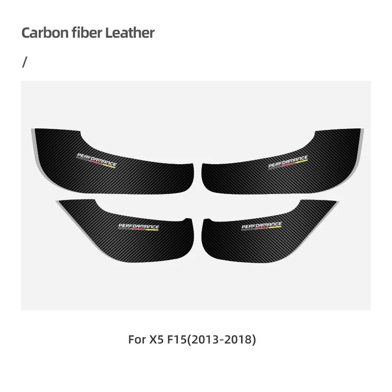 For BMW E90 F10 F30 F20 F34 F07 X3 F25 X5 F15 E70 X1 E84 Carbon Fiber PVC 4pcs Car Door Anti-Kick Pad Stickers Protector Films