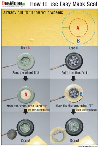 Diff Model 1/35 Scale Modern German Unimog S404 Weight-Deforming Tire Set (for AK Interactive/ICM) Plastic Model Kit Parts DW35157