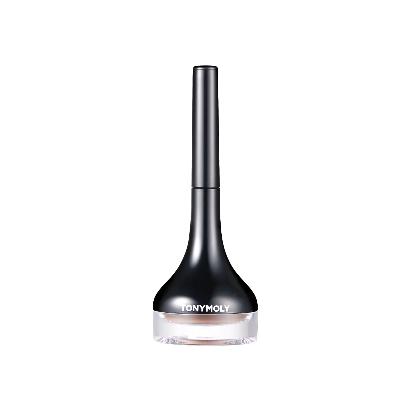 TONYMOLY Back Gel Eyeliner 4g Waterproof Long-Lasting Easy-to-Apply Brush-Integrated Korean Cosmetics, Black [Official Authentic Product] (Latte