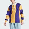 adidas Originals Hack Rugby Langarm-Poloshirt Lila/Gelb Unisex IJ5956