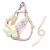 New Dog Leash Bow Dog Chest Back Plaid Korean Outdoor Walking Dog Bi Xiong Teddy Dog Leash