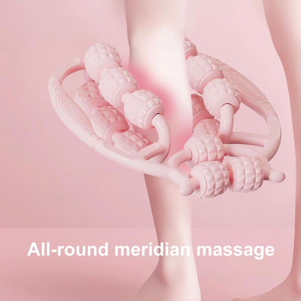 15-Wheel Leg Massager Roller For Athletes Muscle Recovery Cramp Relief 360° Adjustable Clamp Design