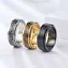 Viking Celtic Knot Rune Rings For Men Rotating Stainless Steel Anti Stress Anxiety Relief Spinning Ring