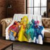 3D S-Sesame Cartoon Art Flannel Blanket,Cozy Soft Throw Blanket for Home Bedroom Bed Sofa Picnic Office Cover Gift Kids